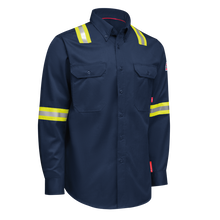 Load image into Gallery viewer, iQ Series Men’s Enhanced-Vis Midweight Comfort Woven Shirt