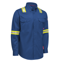 Load image into Gallery viewer, iQ Series Men’s Enhanced-Vis Midweight Comfort Woven Shirt