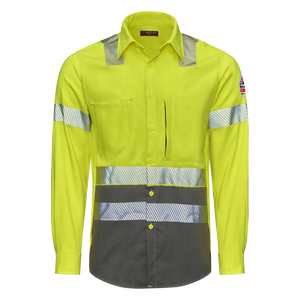 Men's Hi-Visibility Color Block Uniform Shirt