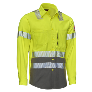 Men's Hi-Visibility Color Block Uniform Shirt