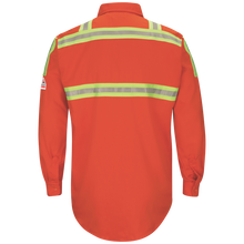 Load image into Gallery viewer, Men&#39;s Midweight FR Enhanced Visibility Uniform Shirt with Silver/Yellow Striping