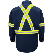 Load image into Gallery viewer, Men&#39;s Midweight FR Enhanced Visibility Uniform Shirt with Reflective Trim