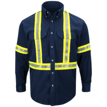 Load image into Gallery viewer, Men&#39;s Midweight FR Enhanced Visibility Uniform Shirt with Reflective Trim