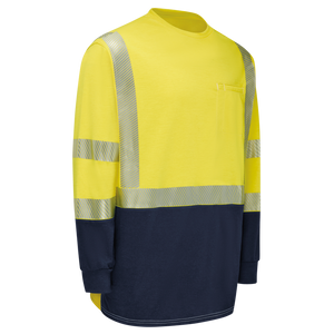 Hi-Visibility Lightweight Colorblock Long Sleeve T-Shirt
