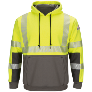 Men's Hi-Visibility Color Block Pullover Fleece Sweatshirt