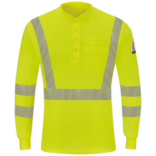 Men's Hi-Visibility Lightweight Long Sleeve Henley