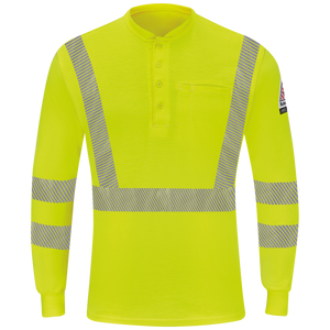 Men's Hi-Visibility Lightweight Long Sleeve Henley