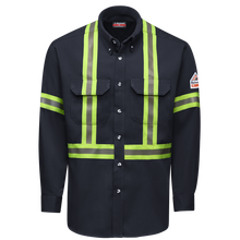 Load image into Gallery viewer, Men&#39;s Dress Uniform Shirt with Reflective Trim