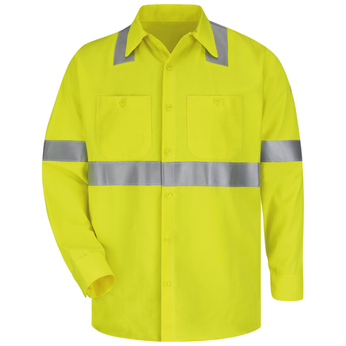 Men's Midweight FR Hi-Visibility Work Shirt