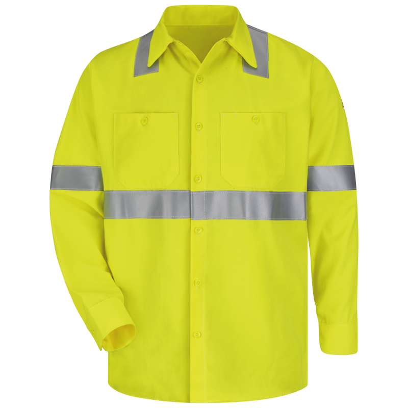 Men's Midweight FR Hi-Visibility Work Shirt