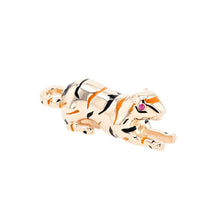 Load image into Gallery viewer, Hamilton Palmer Square Enamel Tiger 14k Gold Charm