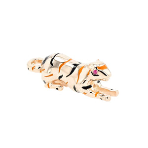 Hamilton Palmer Square Enamel Tiger 14k Gold Charm