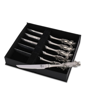 Pewter Bear Steak Knives Set