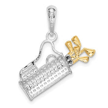 Load image into Gallery viewer, Two tone golf bag pendant