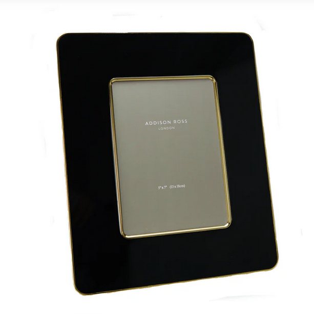 Addison Ross Studio Black & Gold Enamel Photo Frame