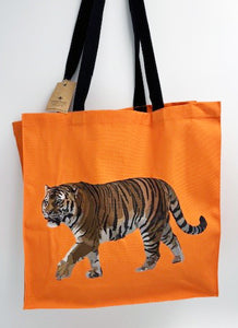 Tiger tote, exclusively ours, handmade in UK