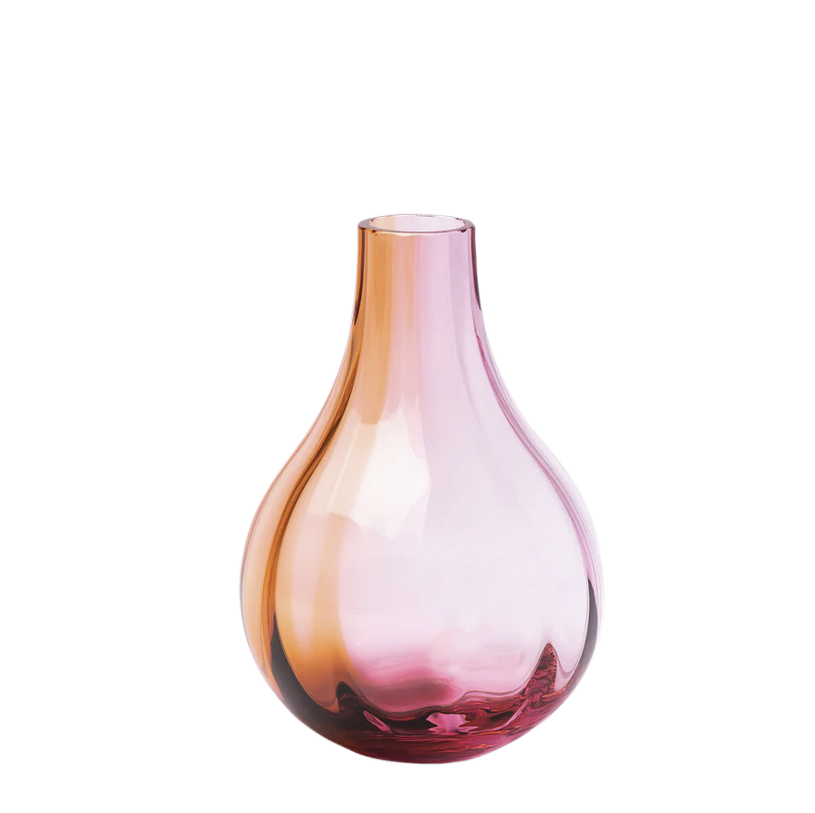Iris Pink/Amber Vase