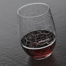 Load image into Gallery viewer, Atlanta Map Stemless Wine Glass