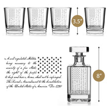 Load image into Gallery viewer, 2nd Amendment Decanter Whiskey Glass Gift Set