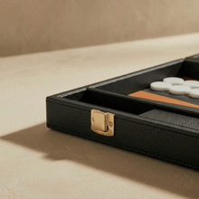 Load image into Gallery viewer, Leather Backgammon Set - Black And Brown