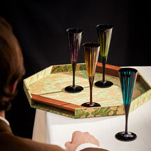 Load image into Gallery viewer, L'Objet Prism Champagne Flutes - Green (Set of 4)