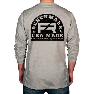 Wood Stamp Flame Resistant Long Sleeve Shirt