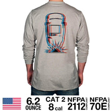Load image into Gallery viewer, Welder&#39;s Mask Flame Resistant Long Sleeve Shirt