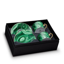 Load image into Gallery viewer, L'Objet Malachite Tea Cup + Saucer (Set of 2)