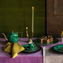Load image into Gallery viewer, L'Objet Malachite Tea Cup + Saucer (Set of 2)