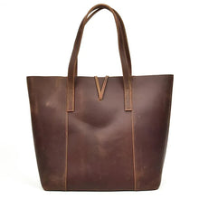 Load image into Gallery viewer, Handcrafted Leather Tote Bag