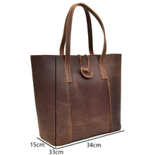 Load image into Gallery viewer, Handcrafted Leather Tote Bag