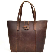 Load image into Gallery viewer, Handcrafted Leather Tote Bag
