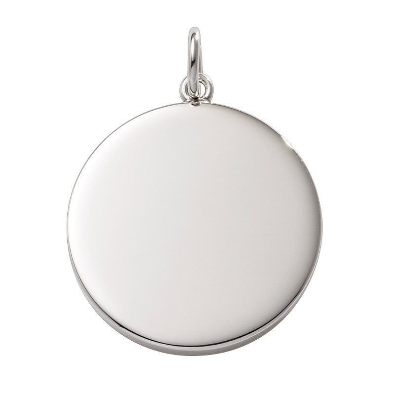 Sterling Silver Round Disc Charm