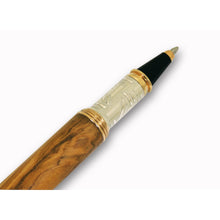Load image into Gallery viewer, Fountain/ Rollerball Silver &amp; Olive Wood Pen
