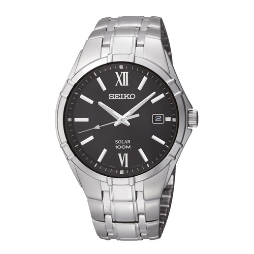 Seiko Men's Essentials with Black Dial SNE215