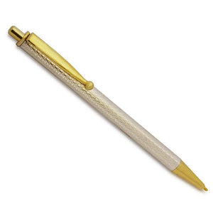 Ballpoint Sterling Silver Golden Barleycorn Pattern Pen
