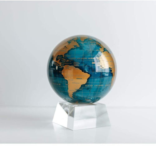 Blue And Gold Rotation Globe