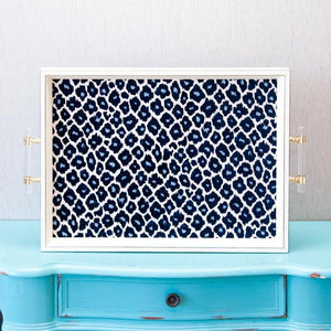 Dark Blue Animal Print