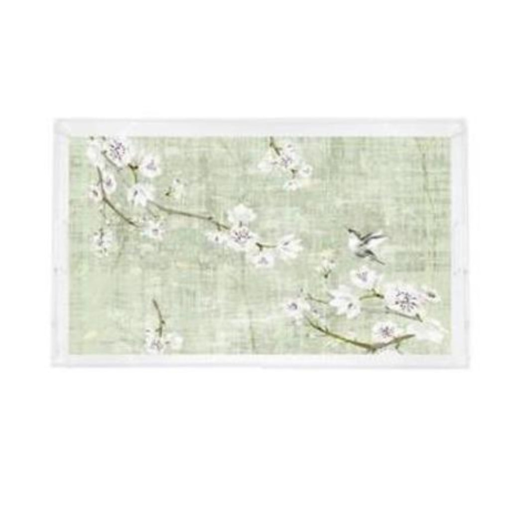 Blossom Fantasia Celadon Acrylic Tray