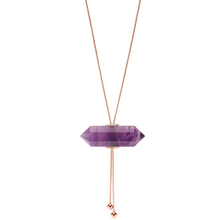 Load image into Gallery viewer, Gliding Crystal Double Point Necklace