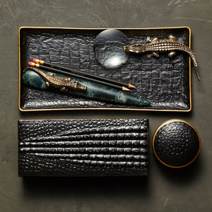 L'Objet Crocodile Round Box