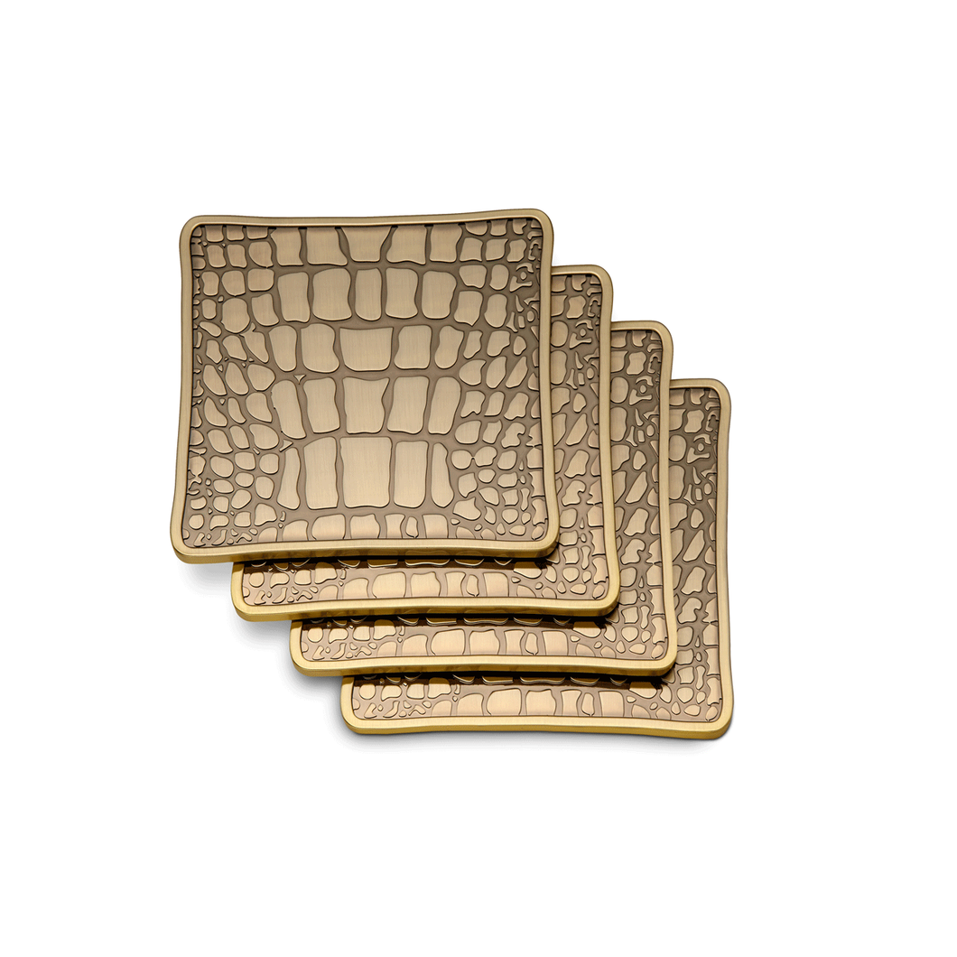 L'Objet Crocodile Coaster Set of Four