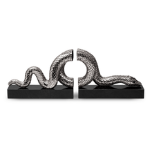 Load image into Gallery viewer, L&#39;Objet Silver Snake Bookends Set of 2