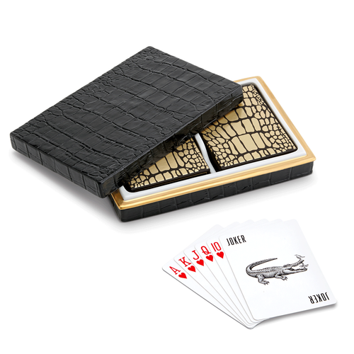 L'Objet Crocodile Box with Playing Cards