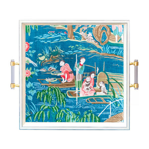 Amanda Carol Yangtze River (Peacock) Square Tray