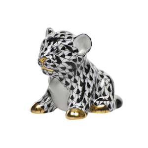 Herend Black Little Tiger Cub