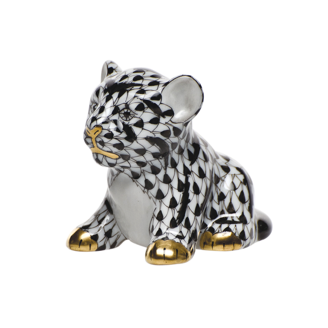 Herend Black Little Tiger Cub