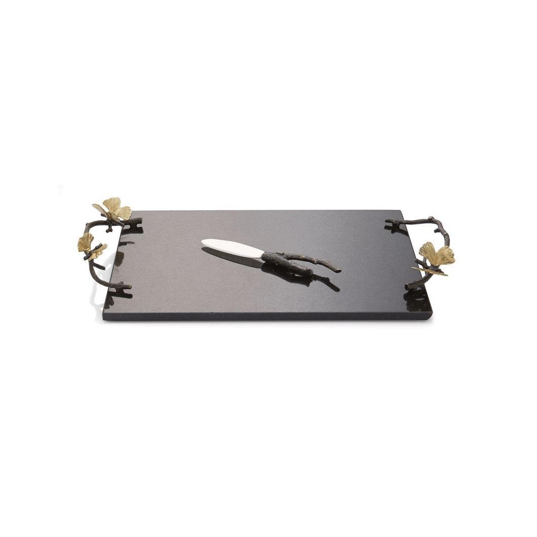 Michael Aram Butterfly Ginkgo Cheese Board With Knife
