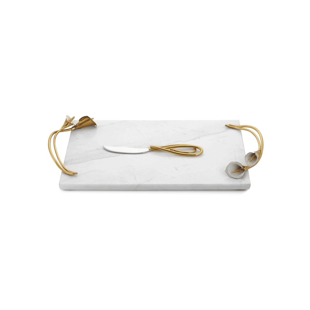Michael Aram Calla Lily Cheese Board with Knife