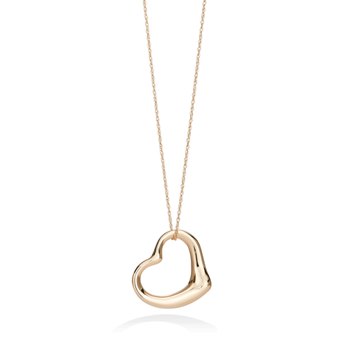 Classic 14k Gold Freeform Heart Pendant